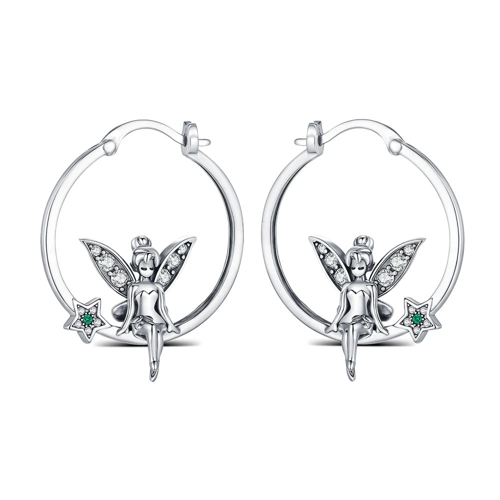 Boucle d'oreille fleur argent
