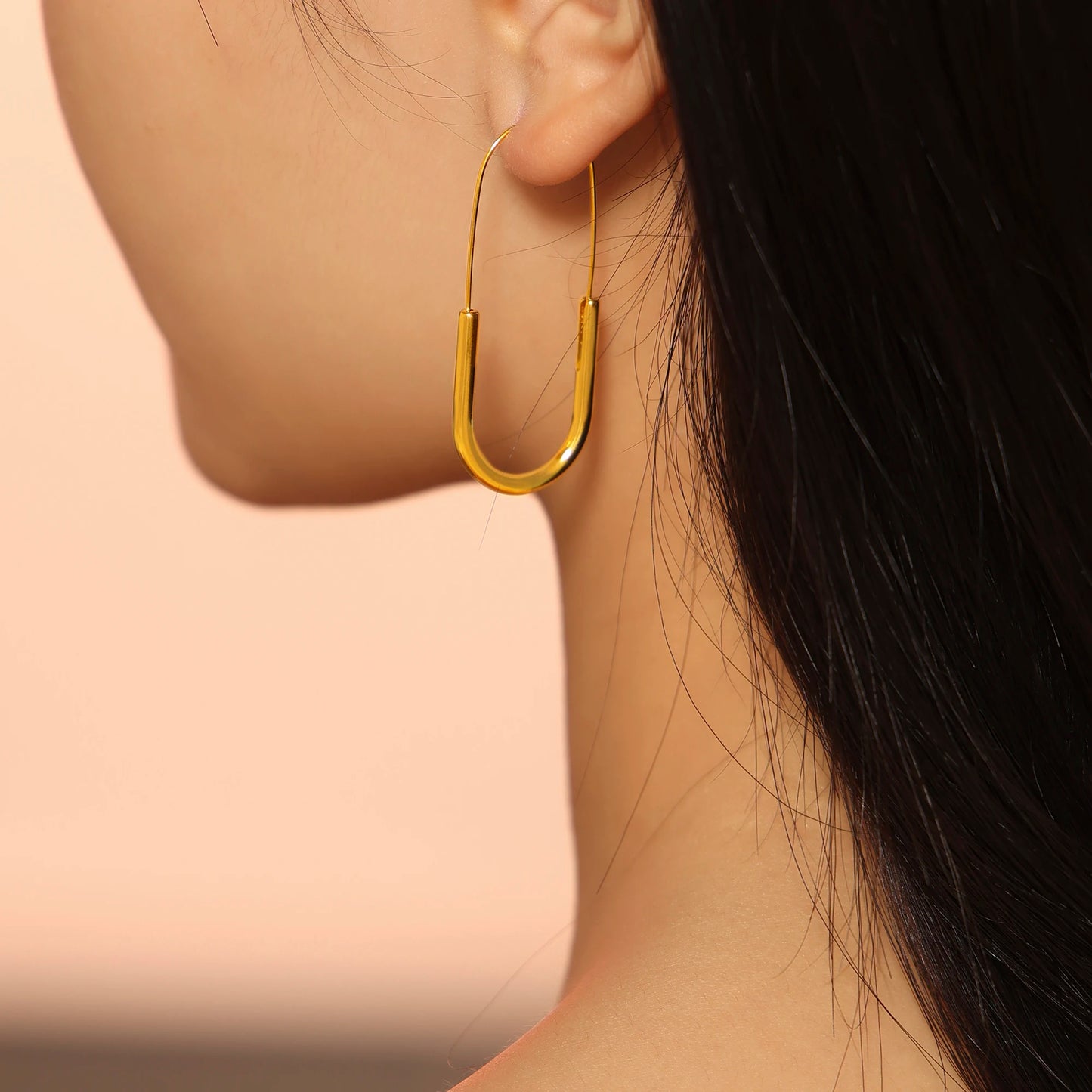 Boucle d'oreille femme acier inoxydable