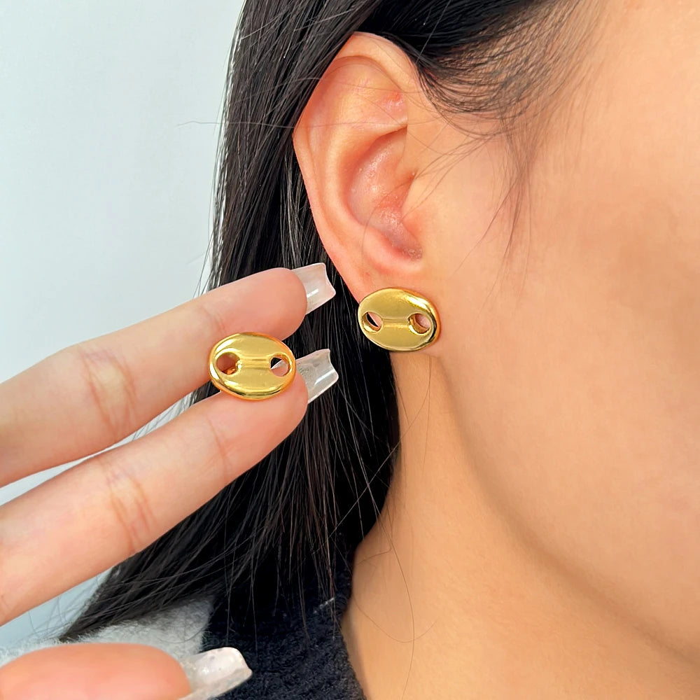 Boucle d'Oreille Grain de Café