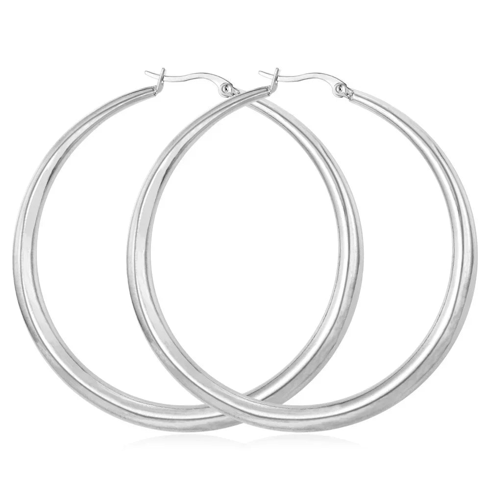 Boucle d'oreille anneau acier inoxydable
