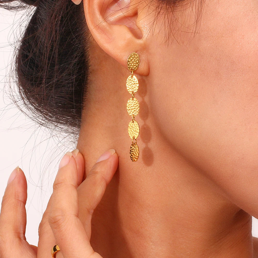 Boucles d'oreilles pendantes acier inoxydable