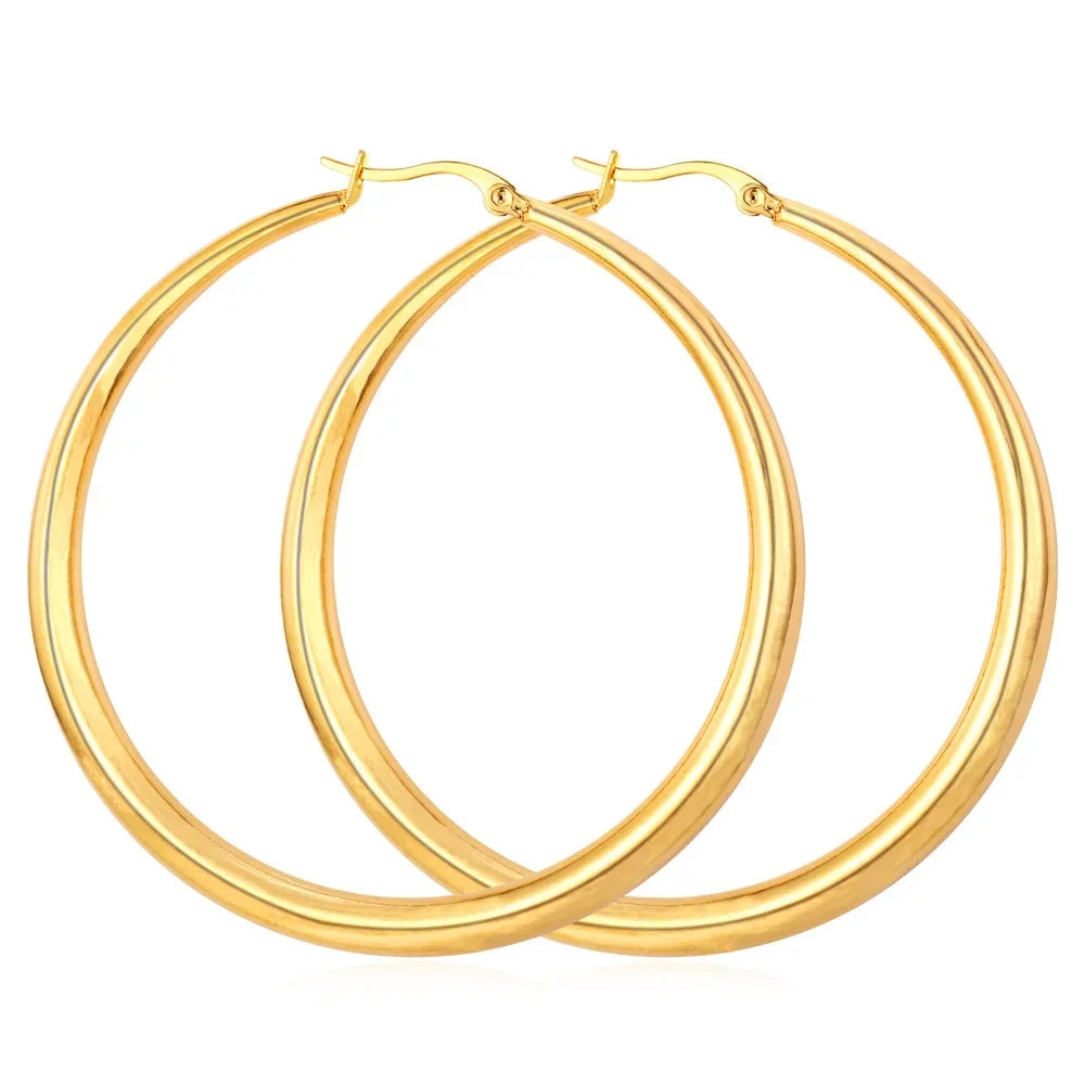 Boucle d'oreille anneau acier inoxydable