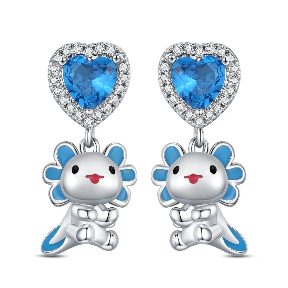 Boucle d'oreille fleur argent
