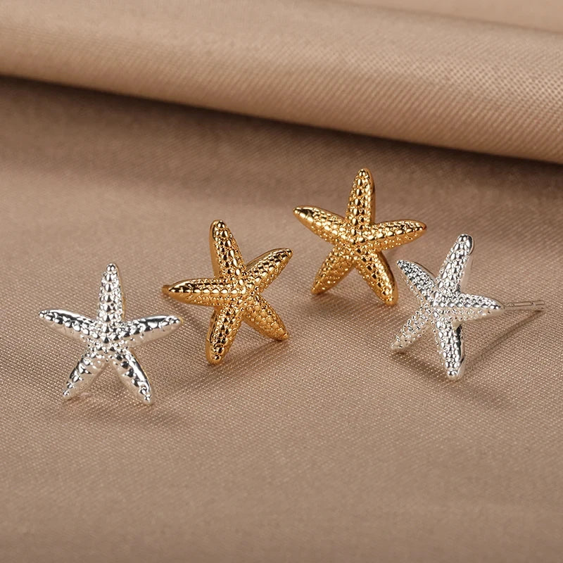 Boucle d'oreille etoile de mer