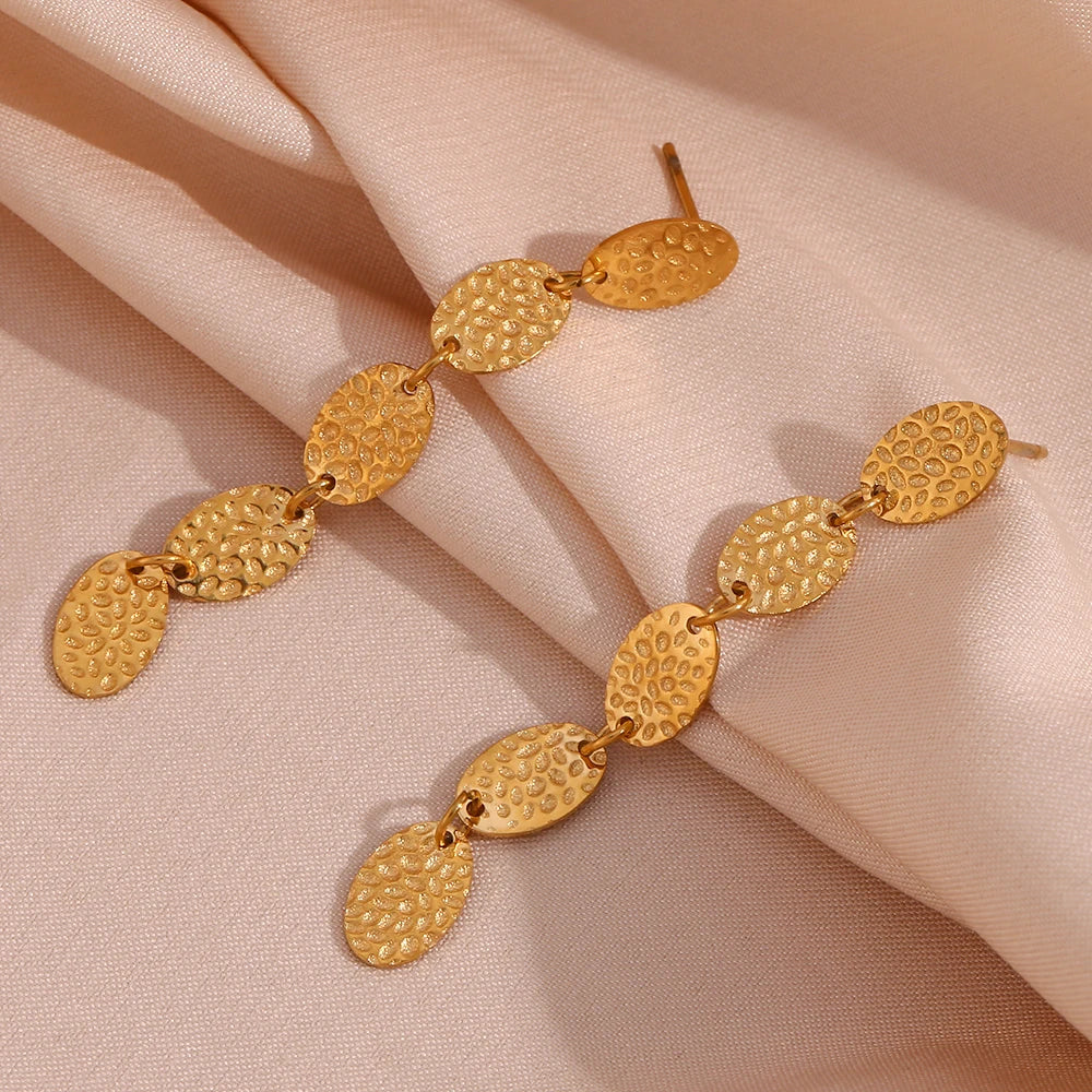 Boucles d'oreilles pendantes acier inoxydable