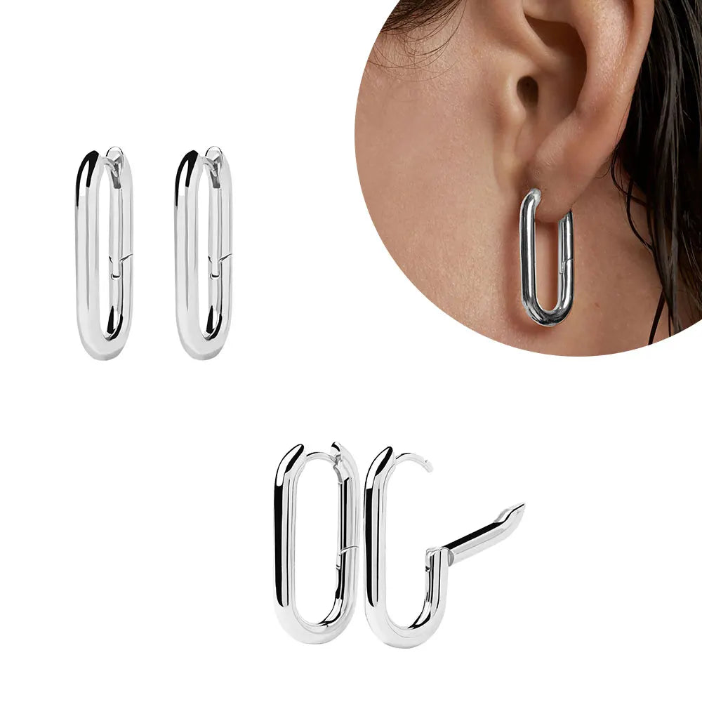 Boucle d'oreille fleur argent