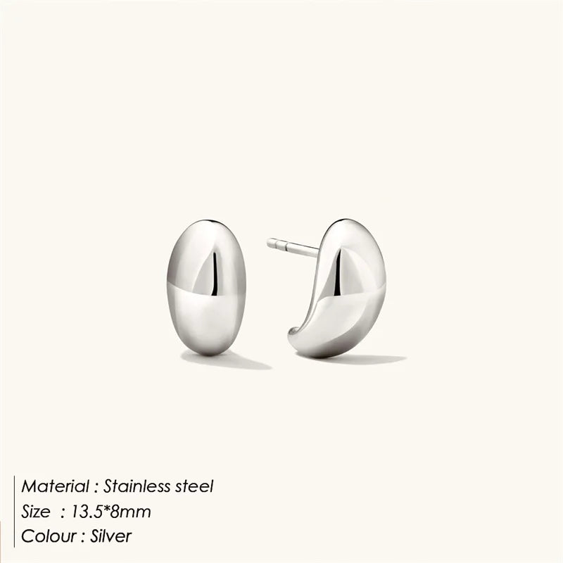 Boucle d'oreille acier inoxydable argent