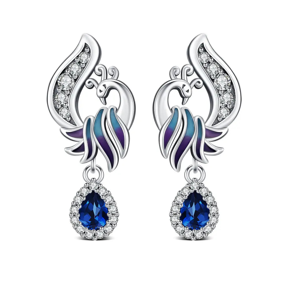 Boucle d'oreille fleur argent