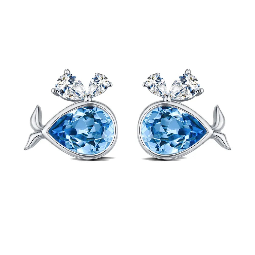Boucle d'oreille fleur argent