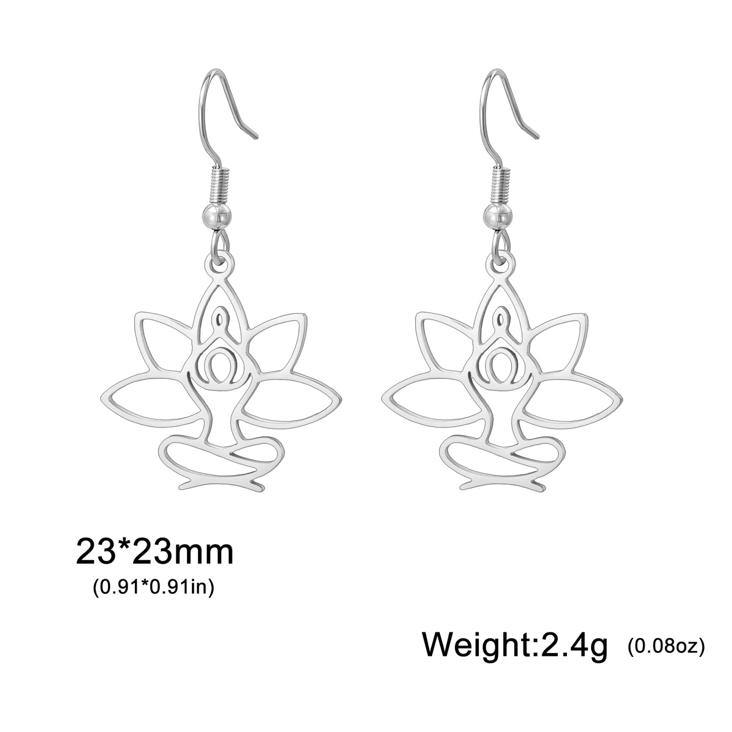 Boucle d'oreille fleur de lotus