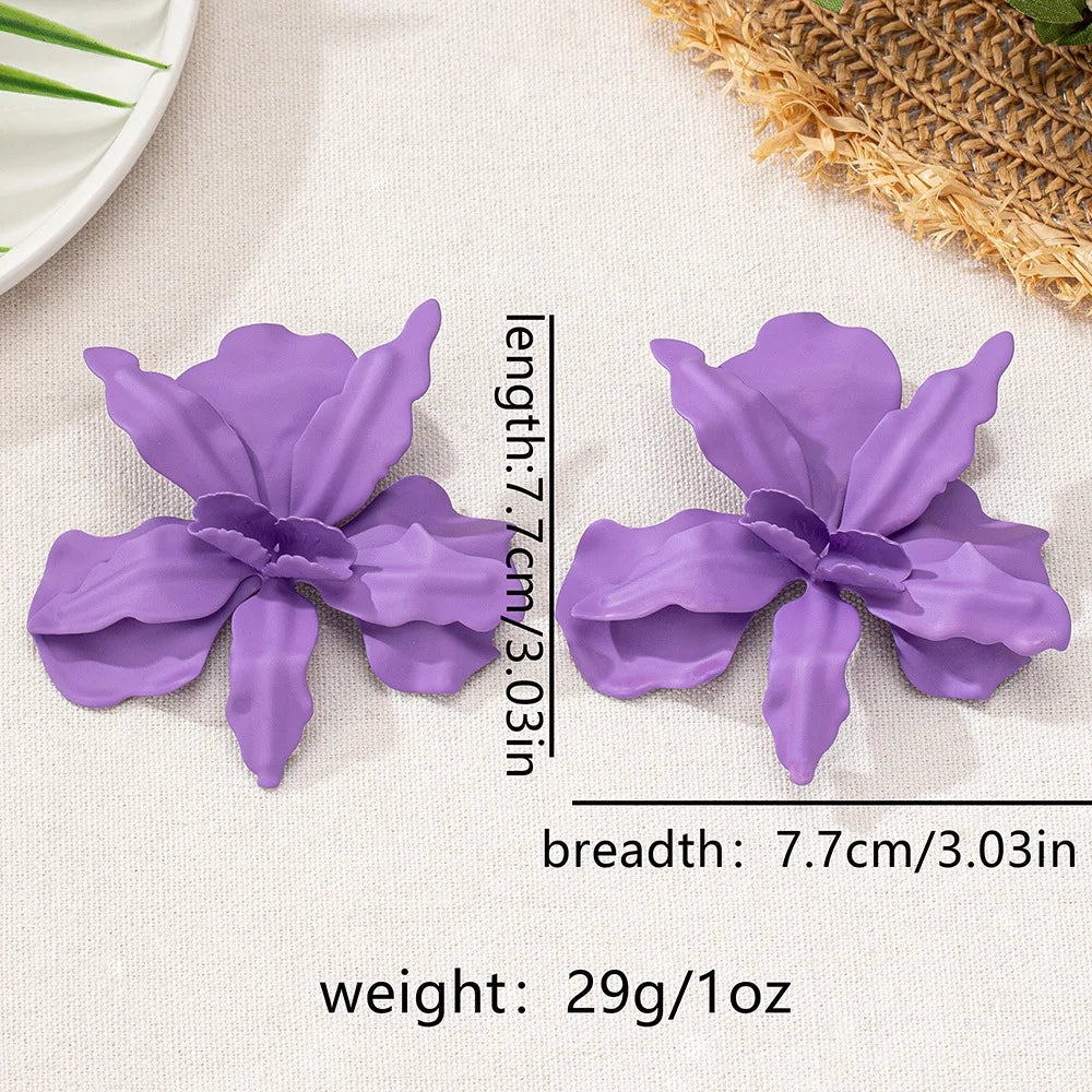 Boucle d'oreille grosse fleur