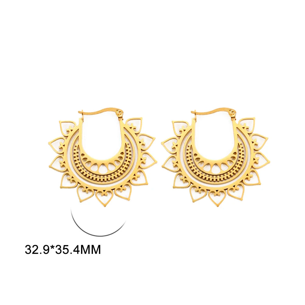Boucle d'oreille fantaisie acier inoxydable