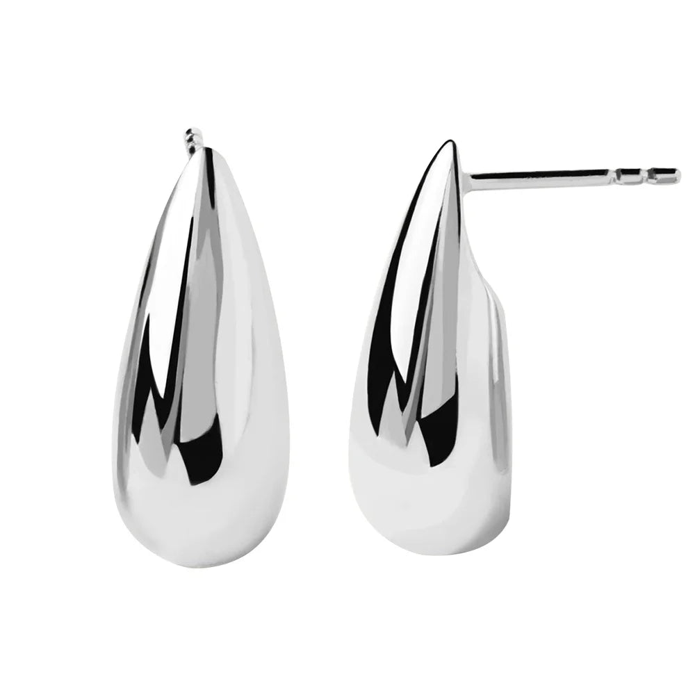 Boucle d'oreille fleur argent