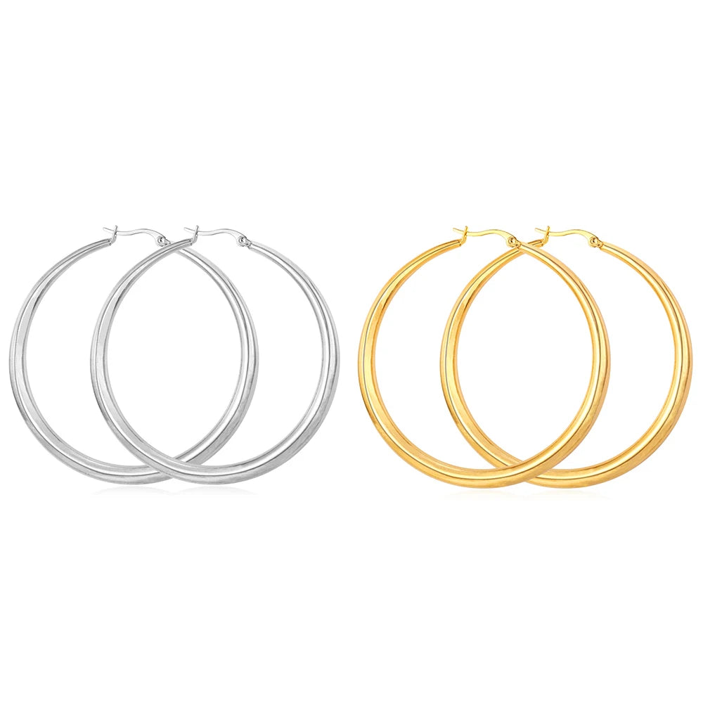 Boucle d'oreille anneau acier inoxydable