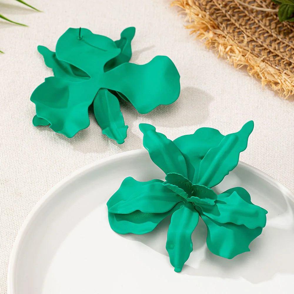 Boucle d'oreille grosse fleur