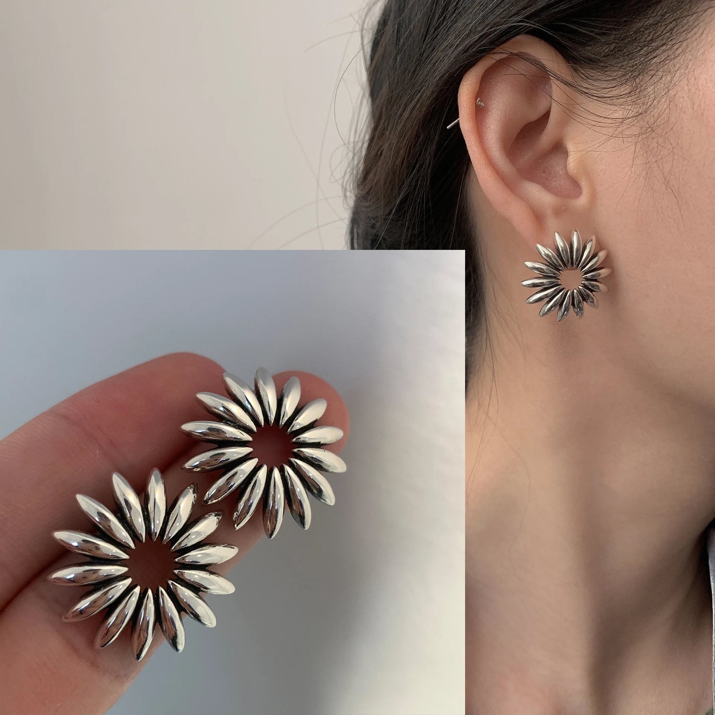 Boucle d'oreille enfant argent