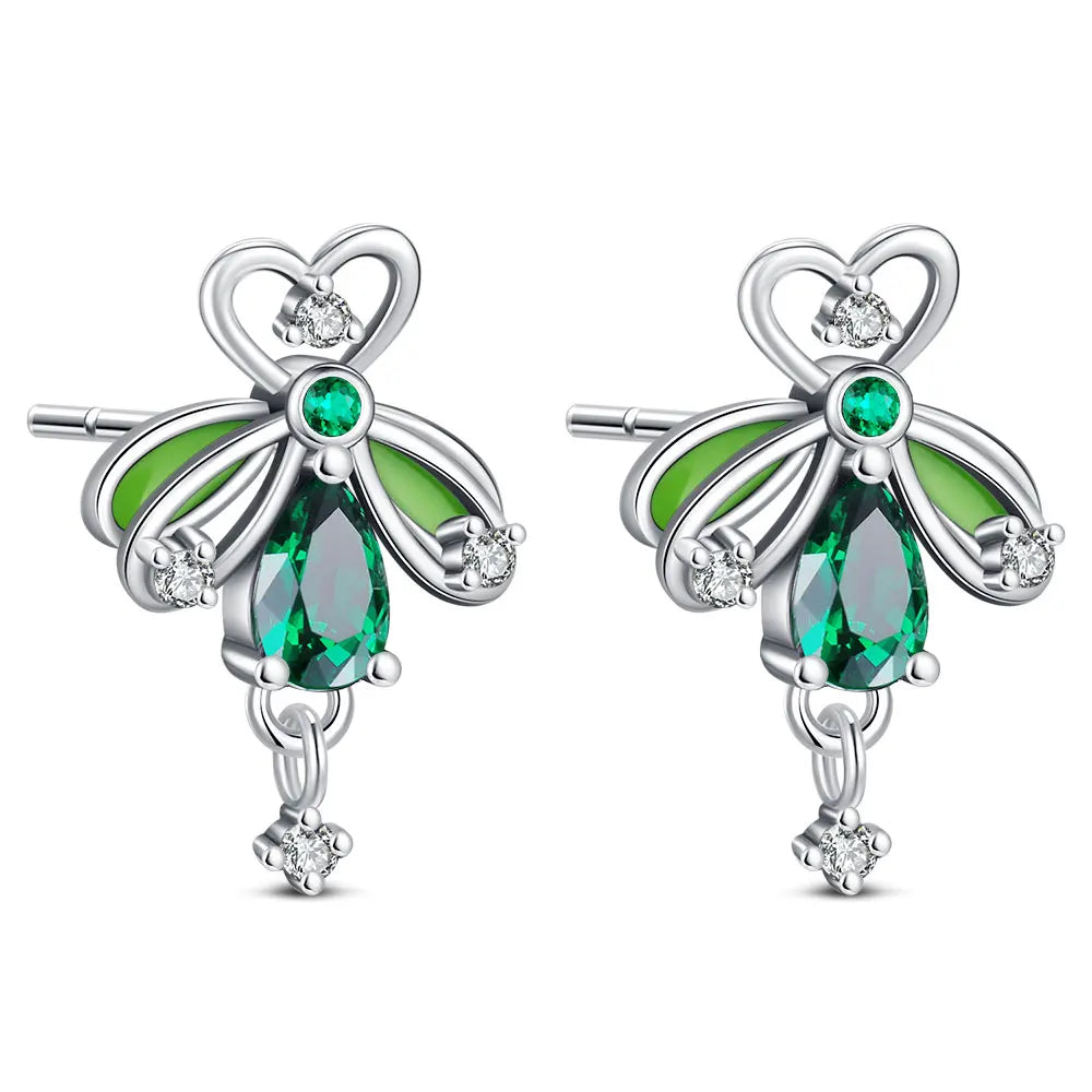 Boucle d'oreille fleur argent