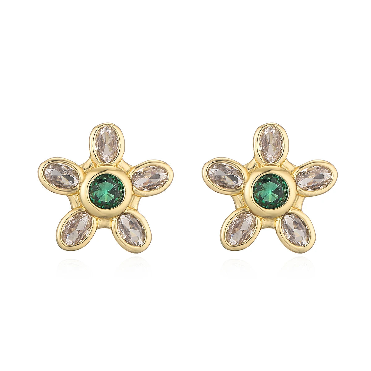 Boucle d'oreille fleur rose