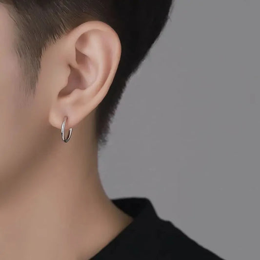 boucle d'oreille homme argent