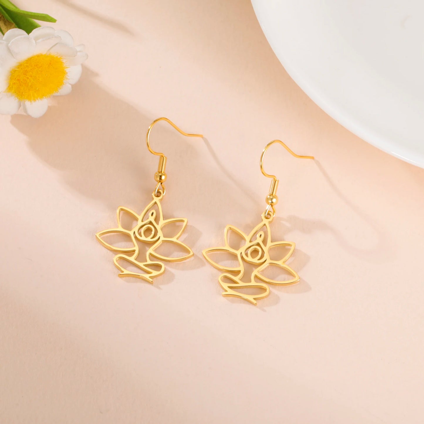Boucle d'oreille fleur de lotus