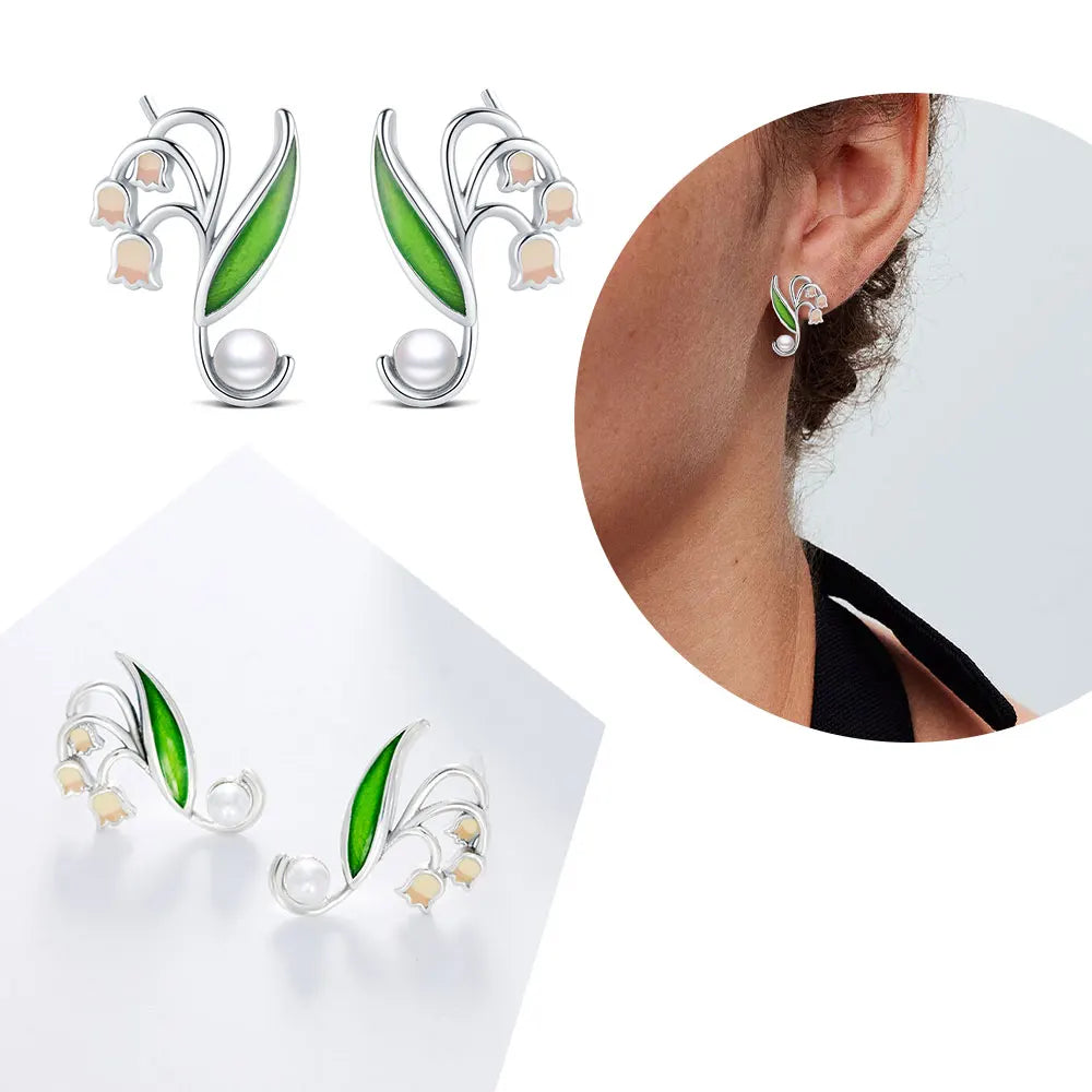 Boucle d'oreille fleur argent