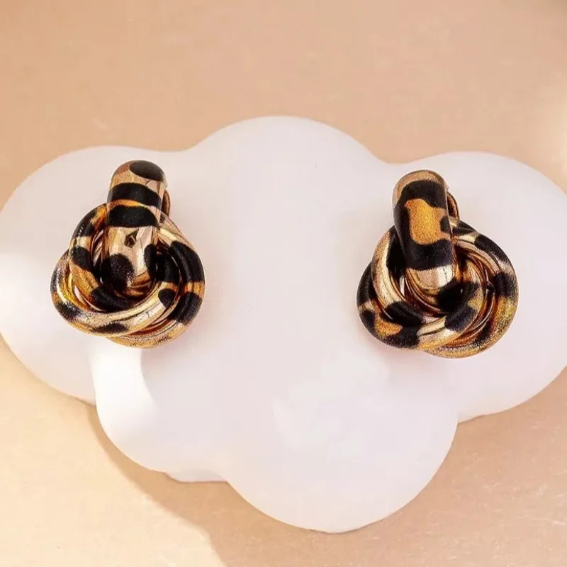 Boucle d'oreille leopard vintage