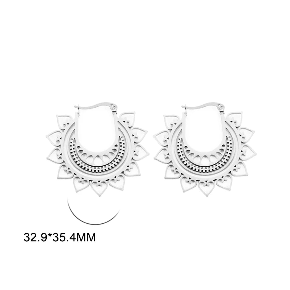 Boucle d'oreille fantaisie acier inoxydable