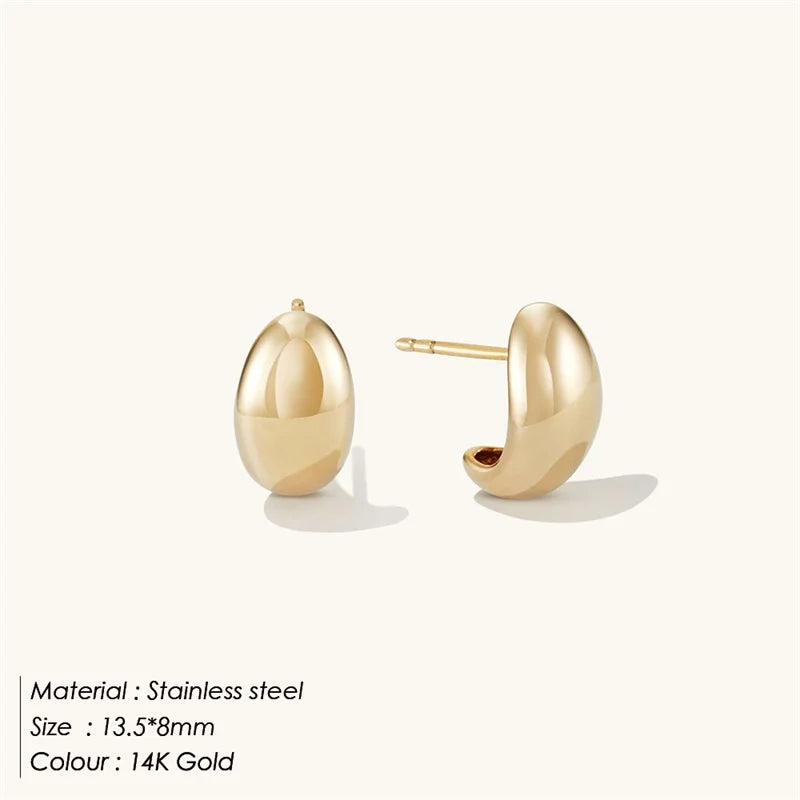 Boucle d'oreille acier inoxydable argent