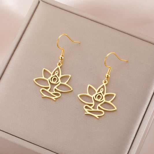 Boucle d'oreille fleur de lotus