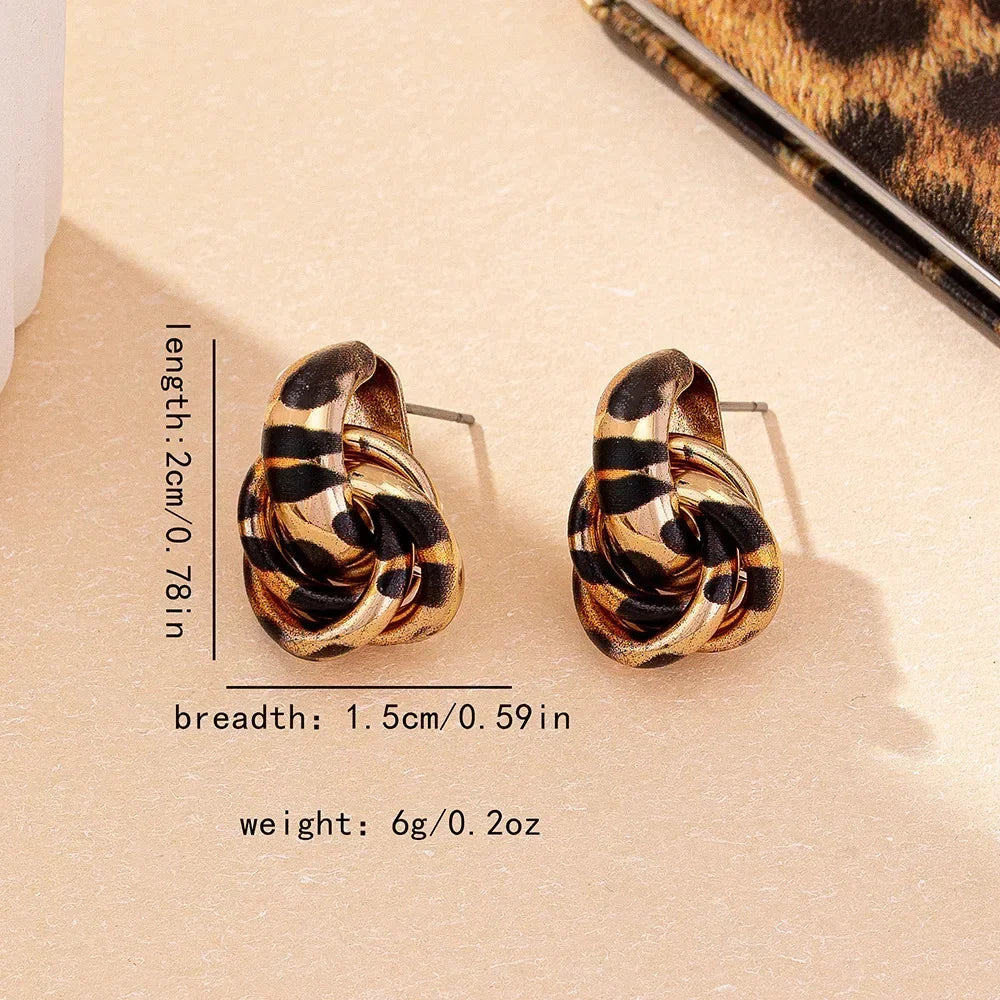 Boucle d'oreille leopard vintage