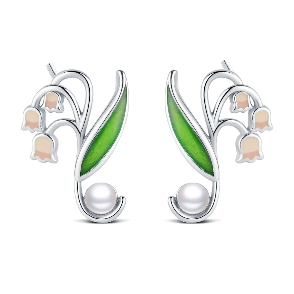 Boucle d'oreille fleur argent