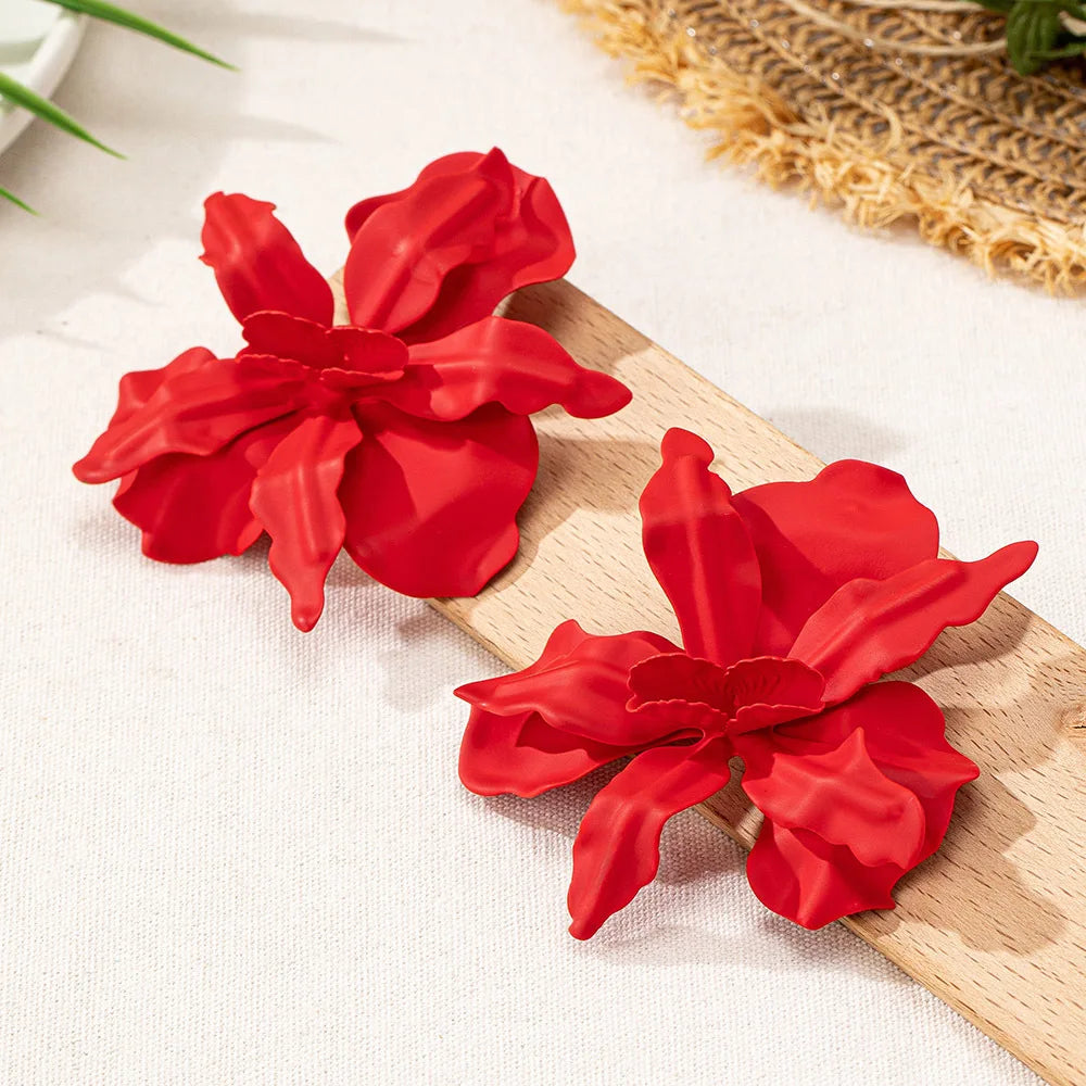 Boucle d'oreille grosse fleur