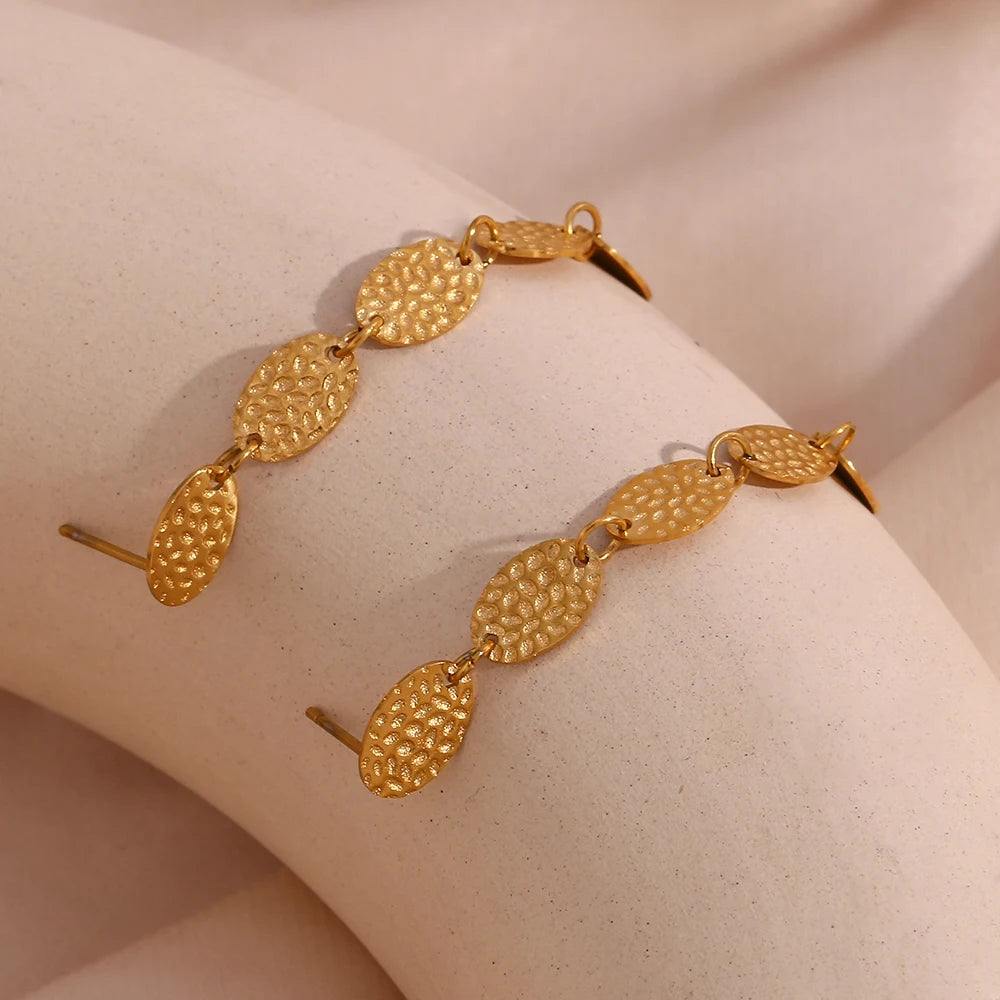 Boucles d'oreilles pendantes acier inoxydable