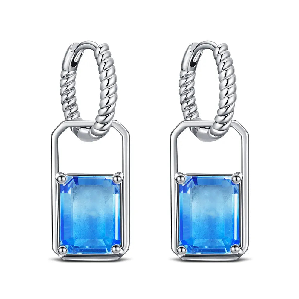Boucle d'oreille fleur argent