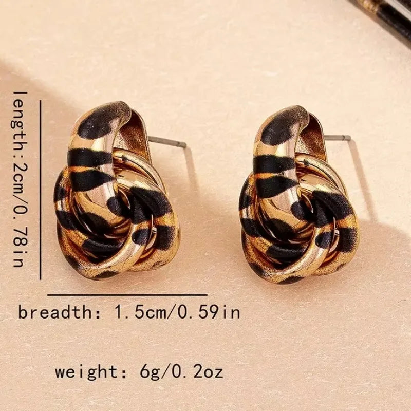 Boucle d'oreille leopard vintage
