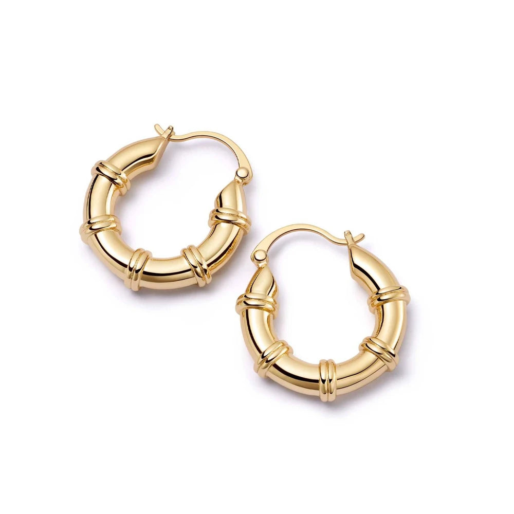 Boucle d'oreille acier inoxydable doré