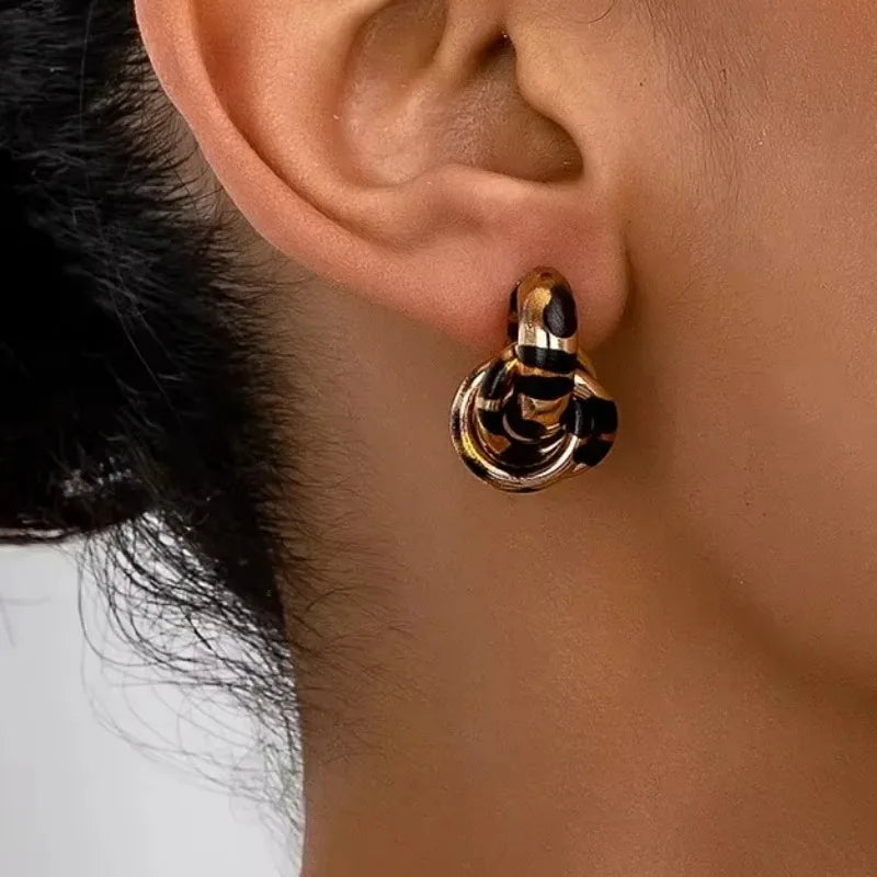 Boucle d'oreille leopard vintage